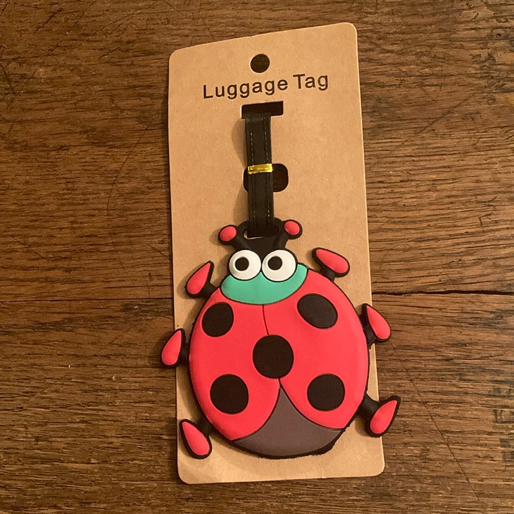 Luggage Tag Ladybug Silicone NWT